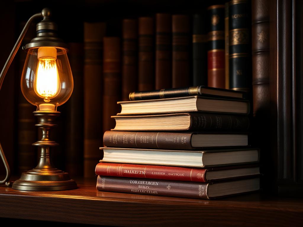 Bookshelf filled with novels and non-fiction books